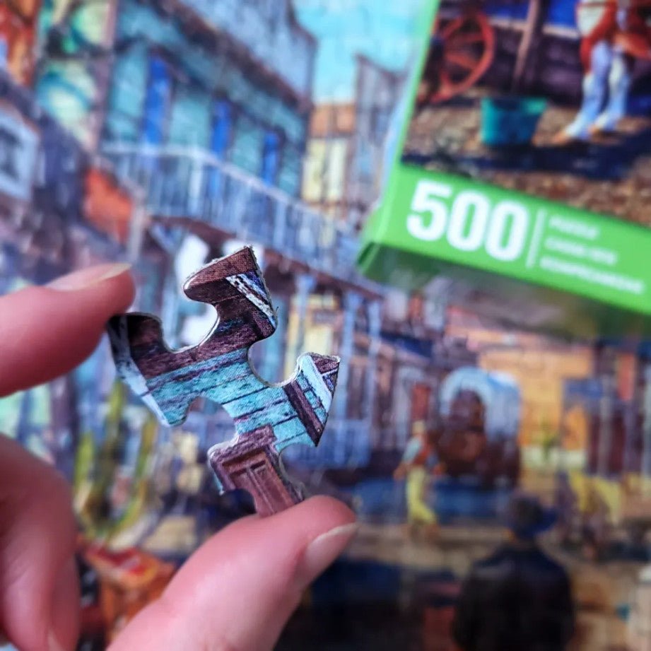 Old Western Town 500 Piece Jigsaw Puzzle by Springbok Puzzles - Springbok Puzzles - Jigsaw Puzzles - The Puzzle Center