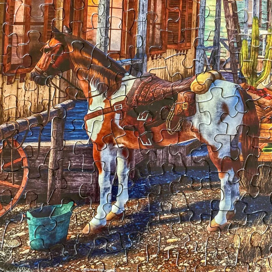 Old Western Town 500 Piece Jigsaw Puzzle by Springbok Puzzles - Springbok Puzzles - Jigsaw Puzzles - The Puzzle Center
