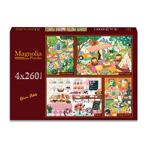 Olivia Gibbs 4 x 260 Pieces Jigsaw Puzzles | Magnolia - Jigsaw Puzzles - The Puzzle Center