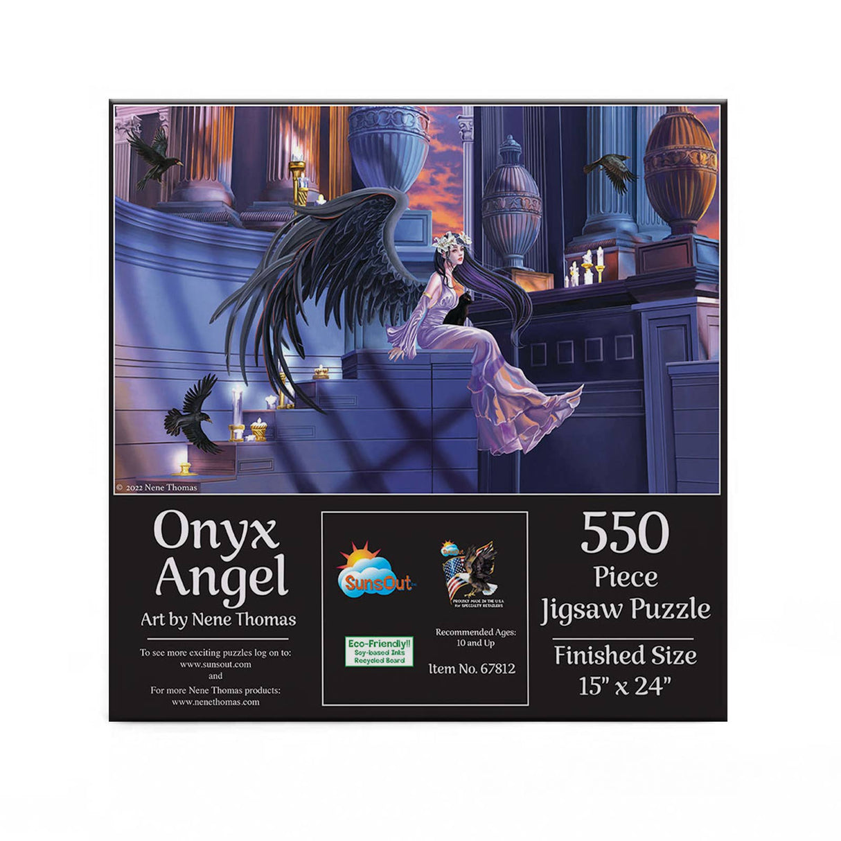 Onyx Angel 550 Piece Fantasy Puzzle by SunsOut Puzzles - SunsOut - Jigsaw Puzzles - The Puzzle Center - 