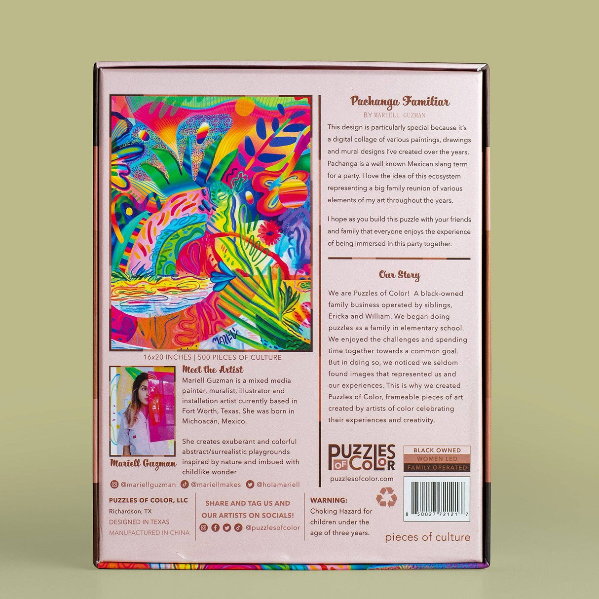 Pachanga Familiar 500 Piece Jigsaw Puzzle | Puzzles of Color - Jigsaw Puzzles - The Puzzle Center