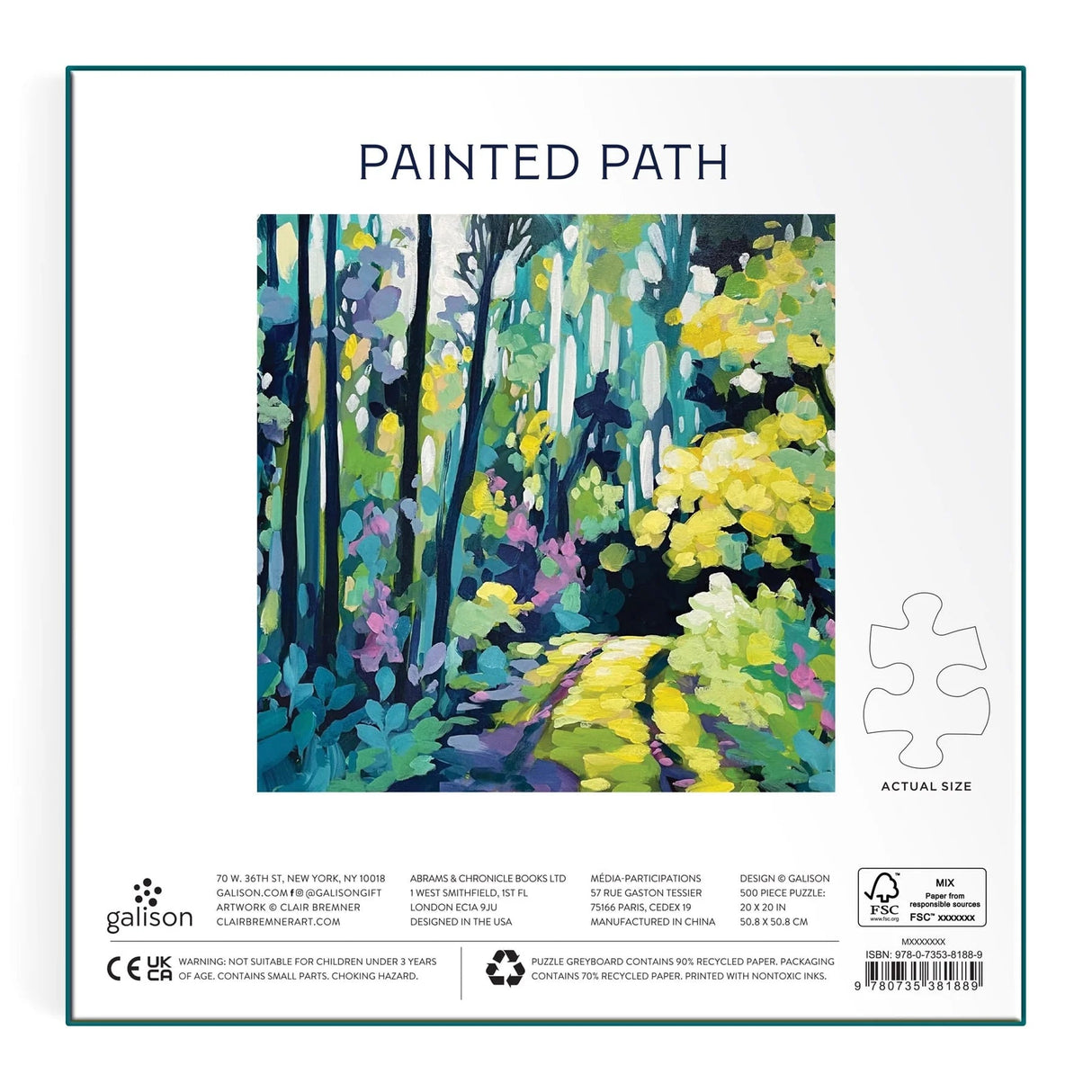 Painted Path 500 Piece Jigsaw Puzzle | Galison - Jigsaw Puzzles - The Puzzle Center