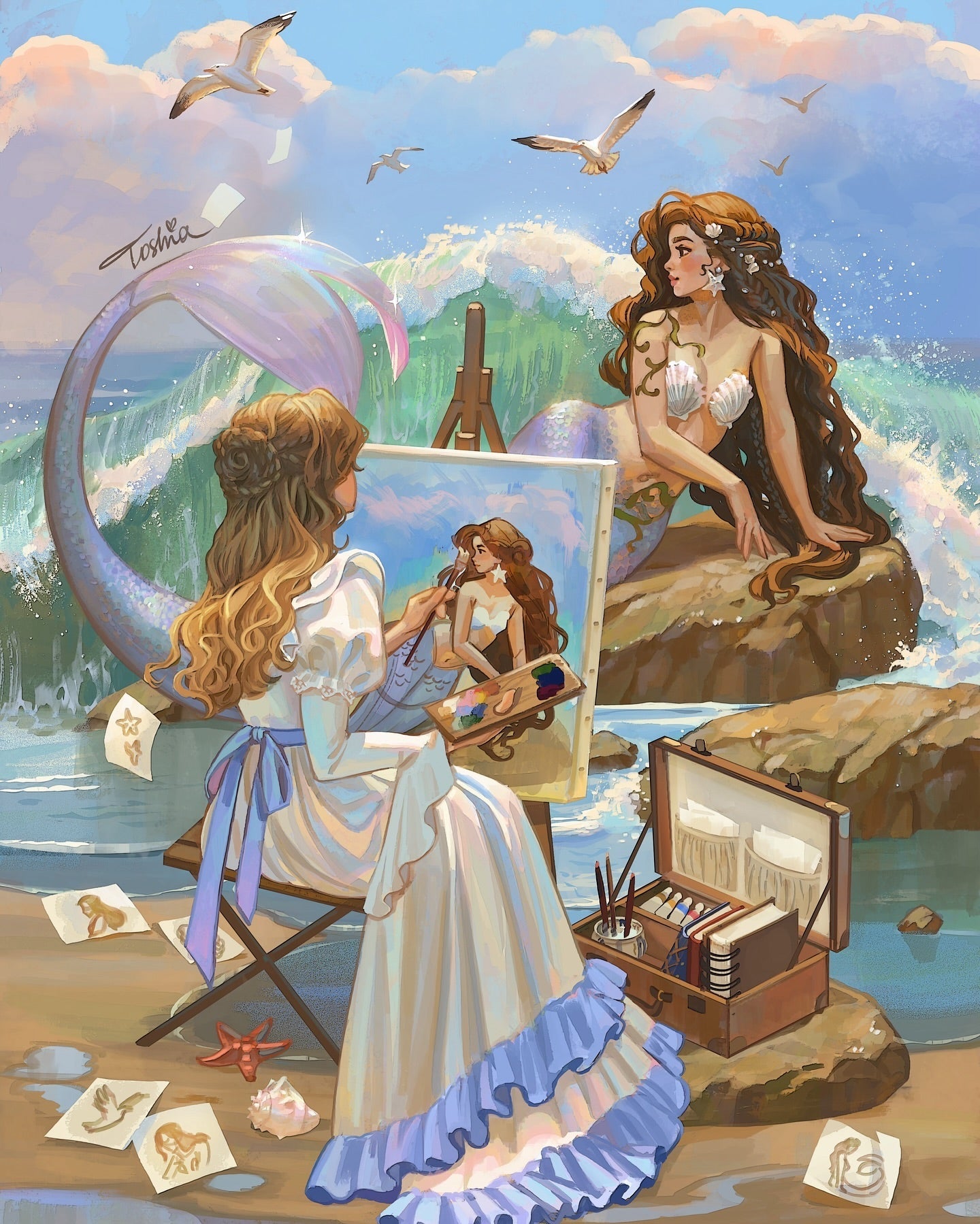Reverie Puzzles Painting A Mermaid 1000pcs – The Puzzle Center