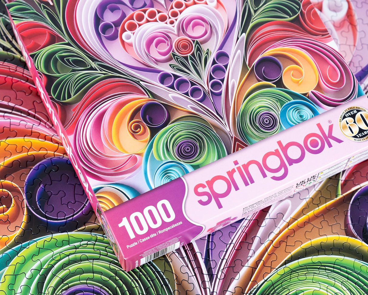 Paper Hearts 1000 Piece Jigsaw Puzzle | Springbok Puzzles - Springbok Puzzles - Jigsaw Puzzles - The Puzzle Center