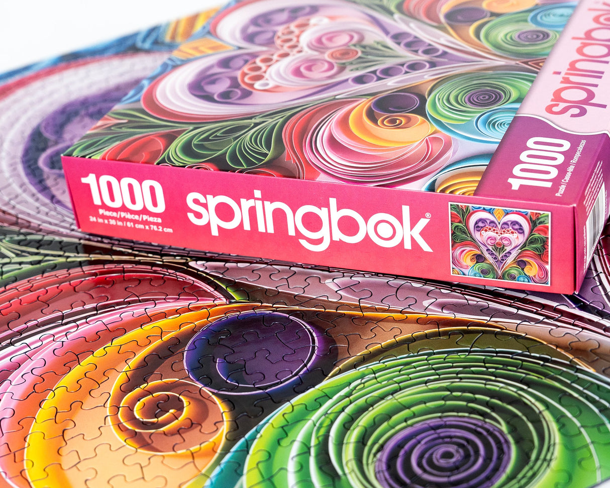 Paper Hearts 1000 Piece Jigsaw Puzzle | Springbok Puzzles - Springbok Puzzles - Jigsaw Puzzles - The Puzzle Center