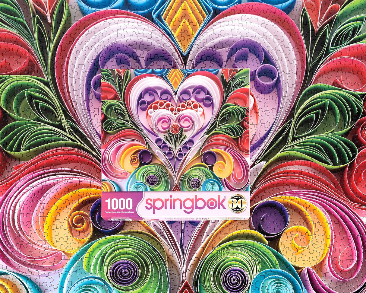 Paper Hearts 1000 Piece Jigsaw Puzzle | Springbok Puzzles - Springbok Puzzles - Jigsaw Puzzles - The Puzzle Center