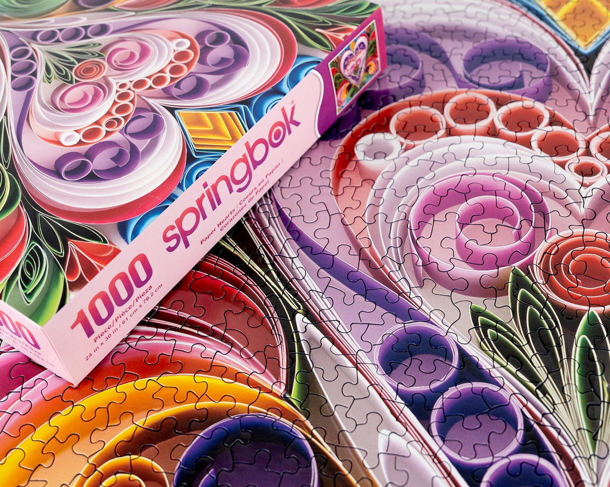 Paper Hearts 1000 Piece Jigsaw Puzzle | Springbok Puzzles - Springbok Puzzles - Jigsaw Puzzles - The Puzzle Center