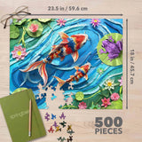Paper Koi 500 Piece Jigsaw Puzzle | Springbok Puzzles - Jigsaw Puzzles - The Puzzle Center