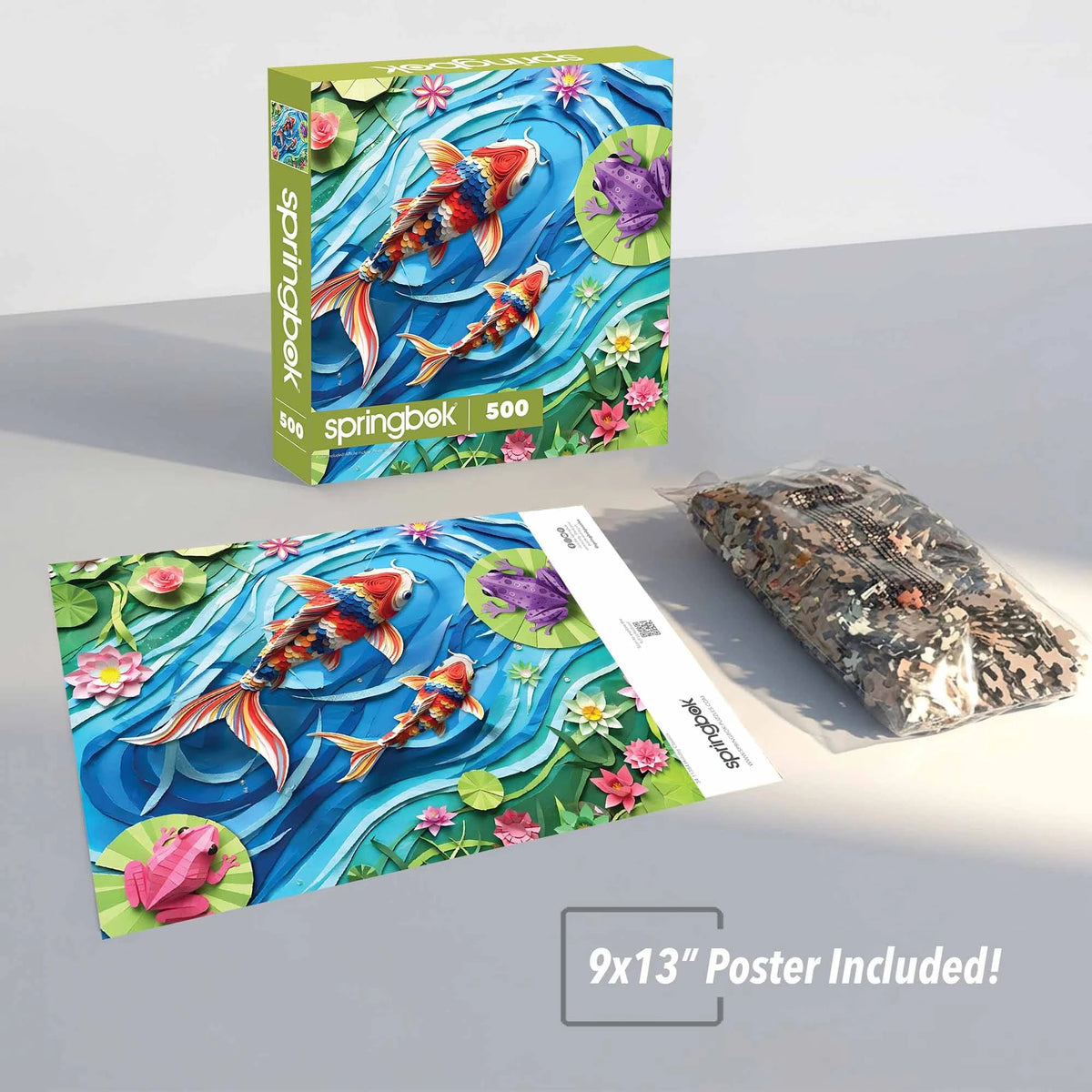 Paper Koi 500 Piece Jigsaw Puzzle | Springbok Puzzles - Jigsaw Puzzles - The Puzzle Center