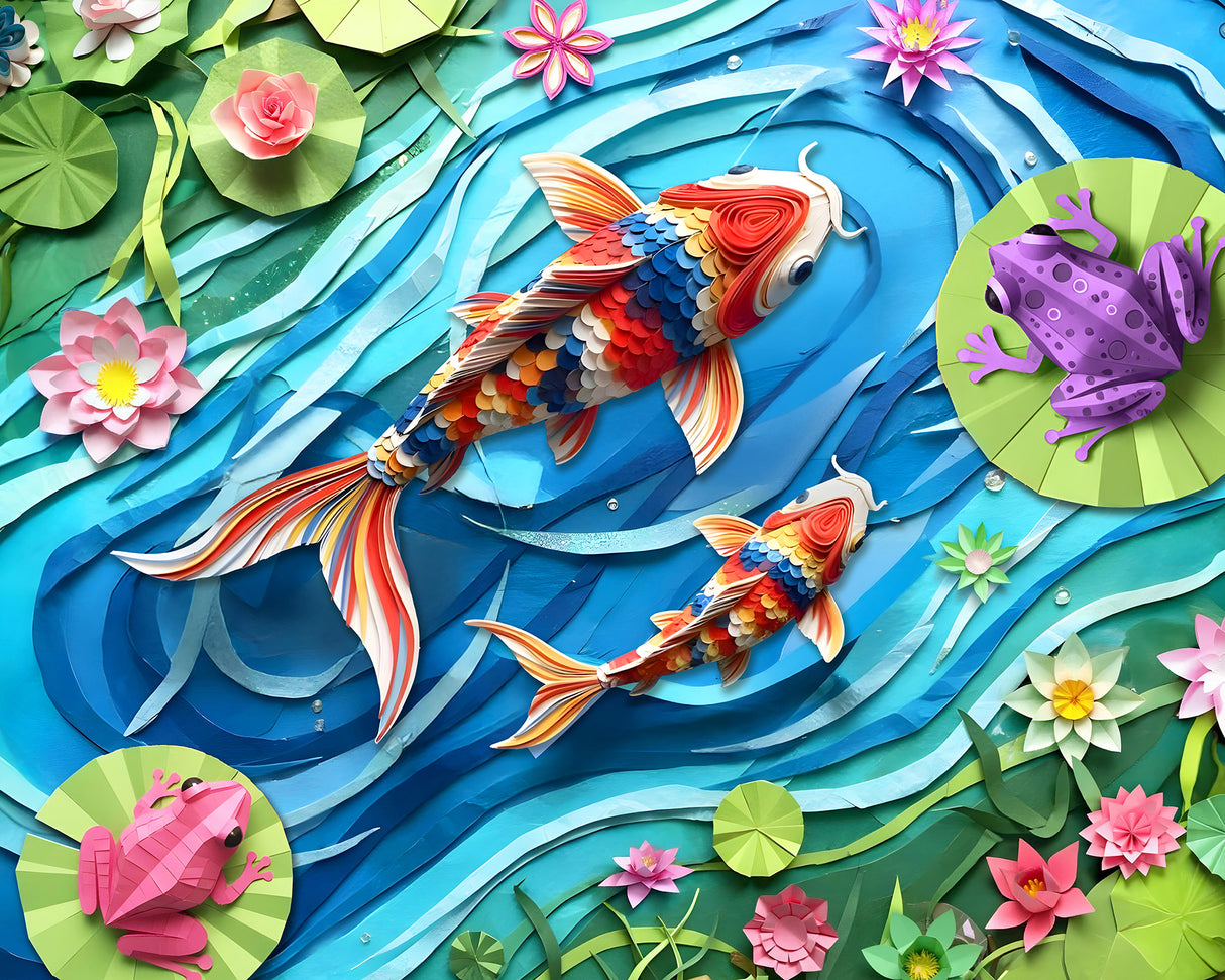 Paper Koi 500 Piece Jigsaw Puzzle | Springbok Puzzles