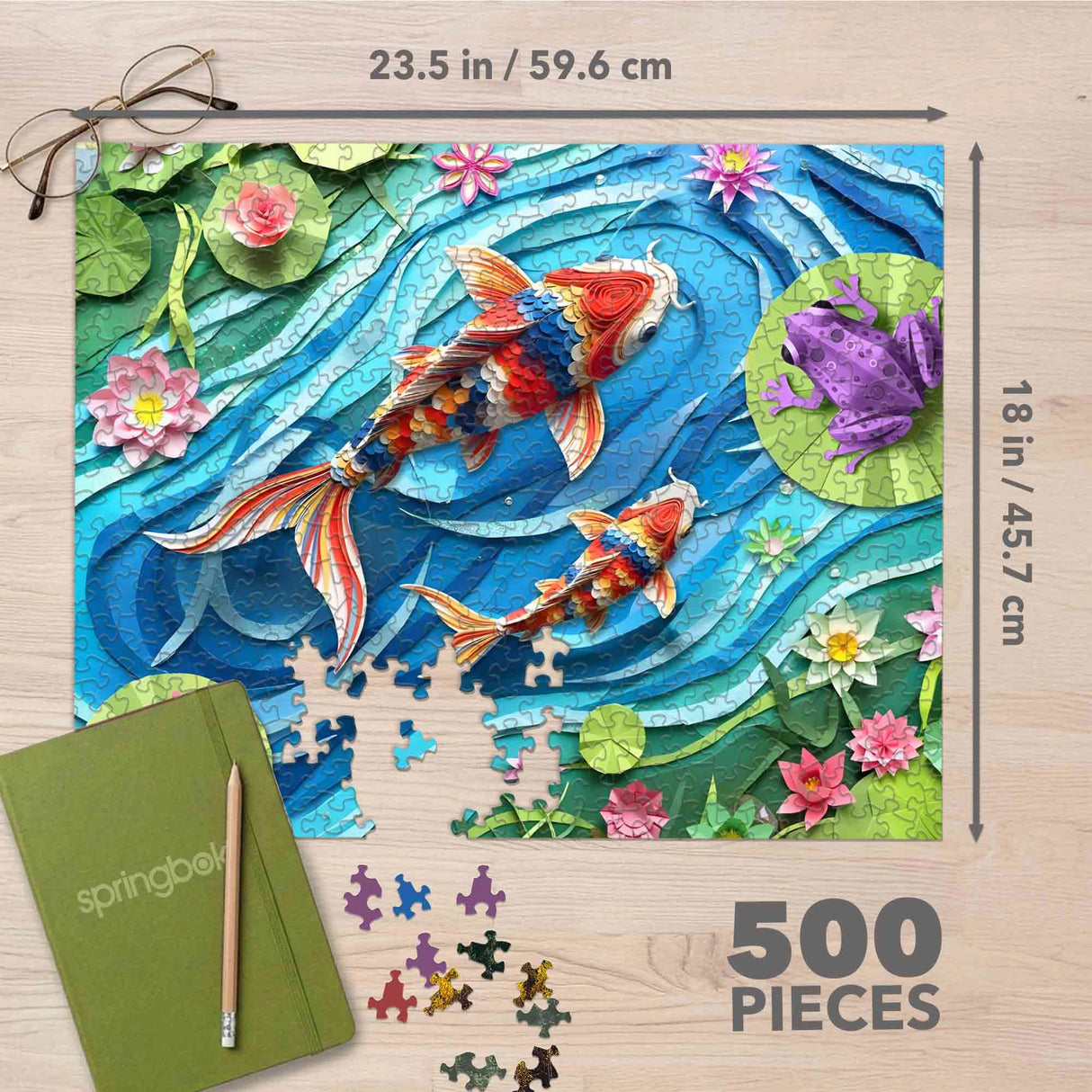 Paper Koi 500 Piece Jigsaw Puzzle | Springbok Puzzles