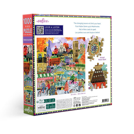 Paris in Autumn 1000 Piece Jigsaw Puzzle | eeBoo - Jigsaw Puzzles - The Puzzle Center