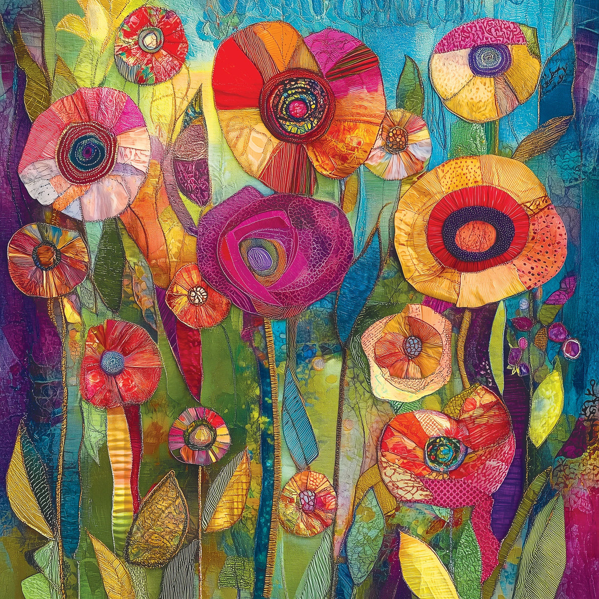 Patchwork Petals 500 Piece Jigsaw Puzzle | Springbok Puzzles
