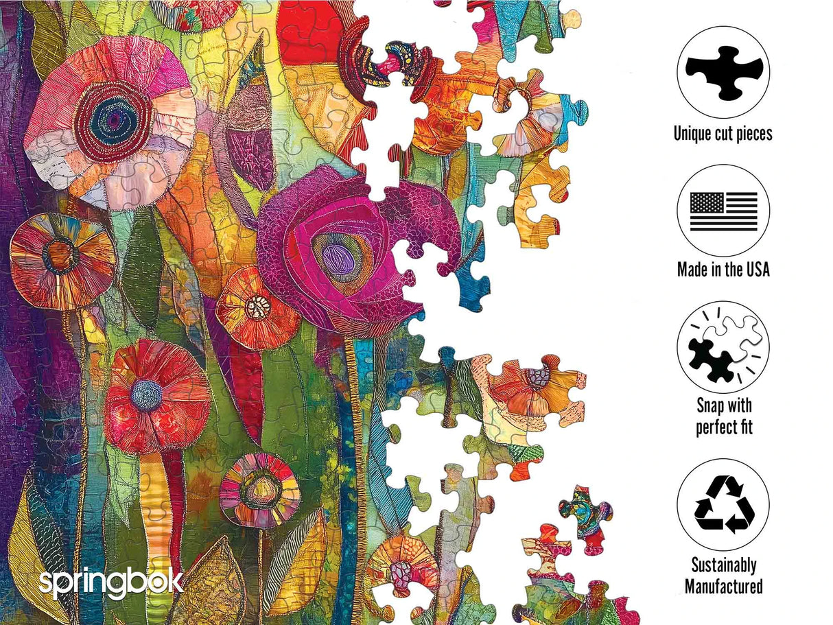 Patchwork Petals 500 Piece Jigsaw Puzzle | Springbok Puzzles