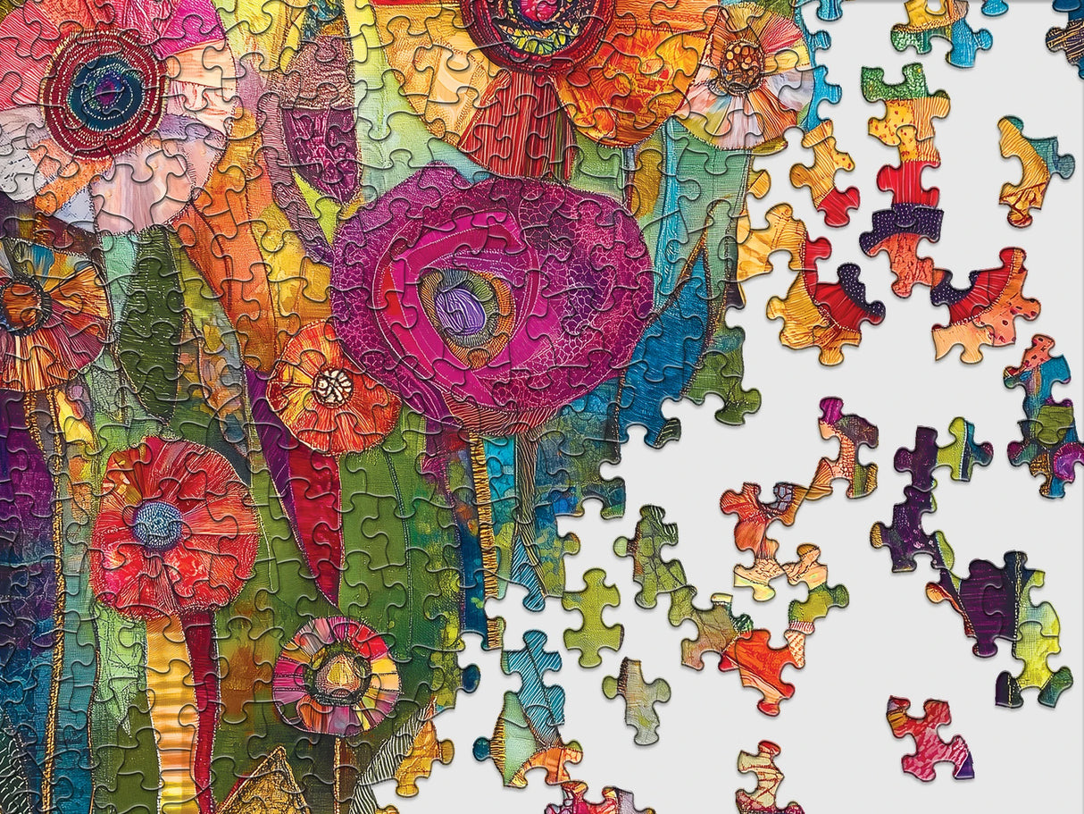 Patchwork Petals 500 Piece Jigsaw Puzzle | Springbok Puzzles