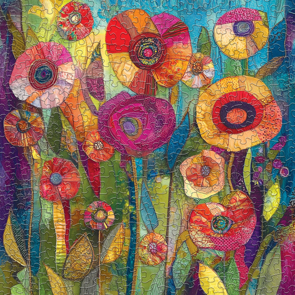 Patchwork Petals 500 Piece Jigsaw Puzzle | Springbok Puzzles