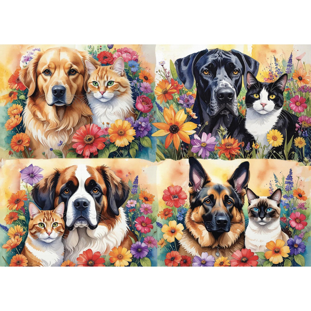 Paw - Fect Pairs 1000 Piece Jigsaw Puzzle | Delfy Puzzles - Jigsaw Puzzles - The Puzzle Center