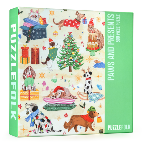 Paws and Presents 500 Piece Jigsaw Puzzle | Puzzlefolk - Jigsaw Puzzle - The Puzzle Center