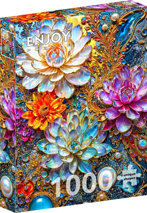 Pearlescent Waterlilies 1000 Piece Jigsaw Puzzle | Enjoy Puzzles - Jigsaw Puzzles - The Puzzle Center