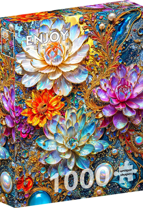 Pearlescent Waterlilies 1000 Piece Jigsaw Puzzle | Enjoy Puzzles - Jigsaw Puzzles - The Puzzle Center