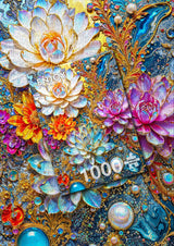 Pearlescent Waterlilies 1000 Piece Jigsaw Puzzle | Enjoy Puzzles - Jigsaw Puzzles - The Puzzle Center