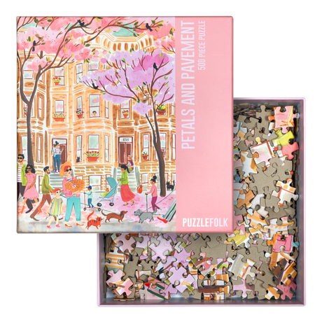 Petals and Pavement 500 Piece Jigsaw Puzzle | Puzzlefolk - Jigsaw Puzzles - The Puzzle Center
