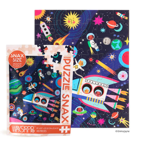 Pets In Space 48 Piece Puzzle Snax | WerkShoppe - Mini Jigsaw Puzzles - The Puzzle Center