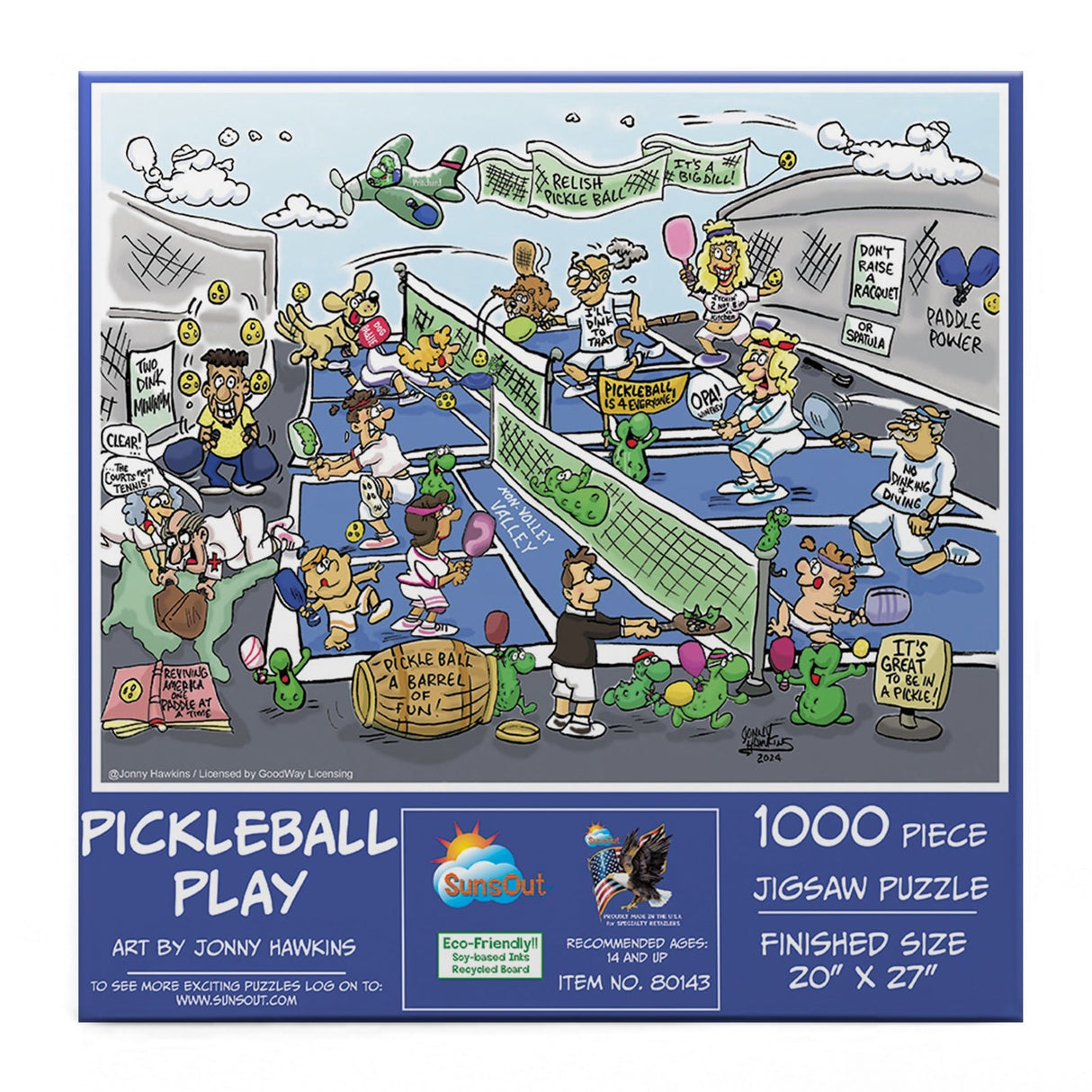 Pickleball Play 1000 Piece Jigsaw Puzzle by SunsOut Puzzles - SunsOut - Jigsaw Puzzles - The Puzzle Center