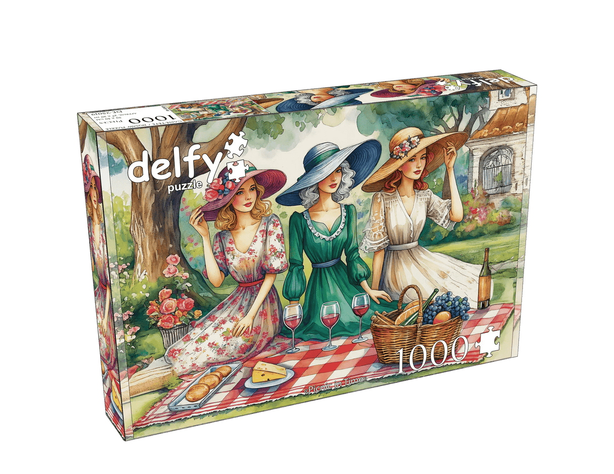 Picnic In Time 1000 Piece Jigsaw Puzzle | Delfy Puzzles - Jigsaw Puzzles - The Puzzle Center