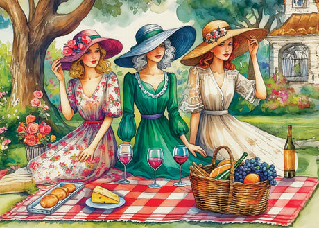 Picnic In Time 1000 Piece Jigsaw Puzzle | Delfy Puzzles - Jigsaw Puzzles - The Puzzle Center