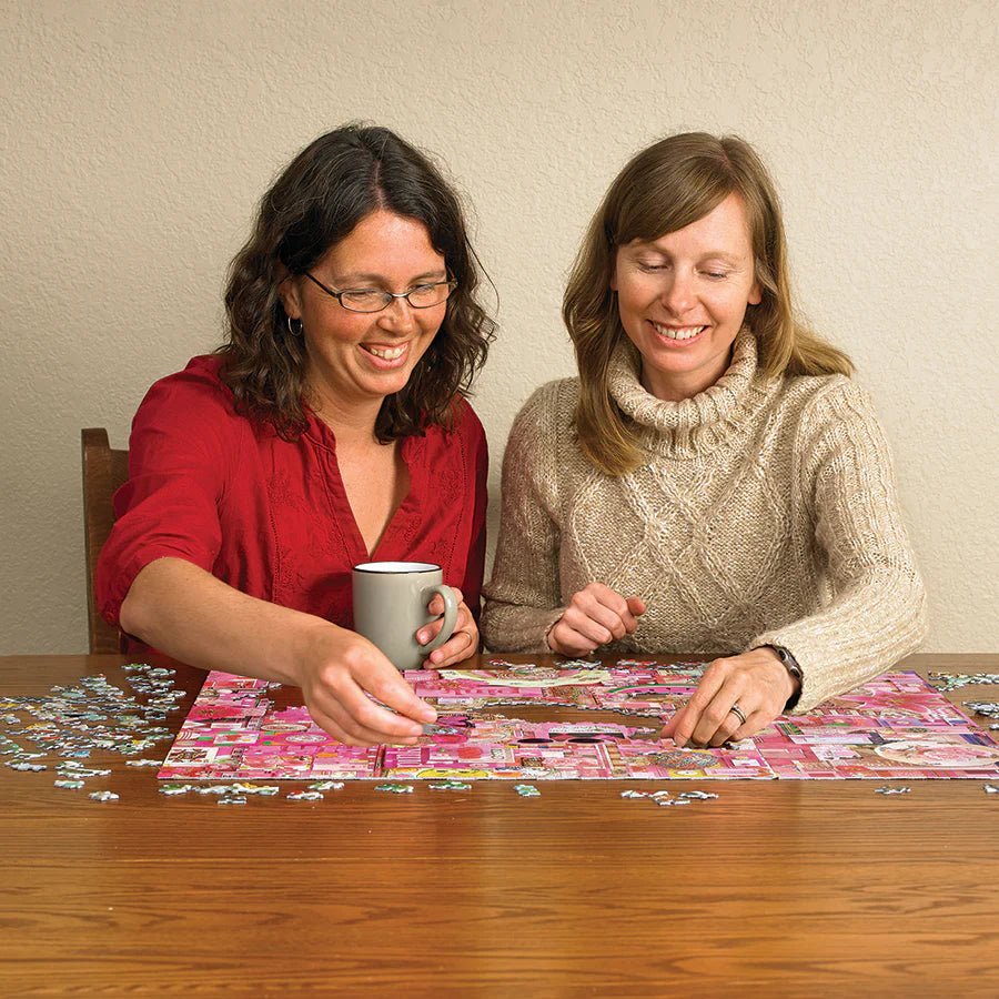 Pink 1000 Piece Puzzle by Cobble Hill Puzzles - Cobble Hill Puzzles - Jigsaw Puzzles - The Puzzle Center