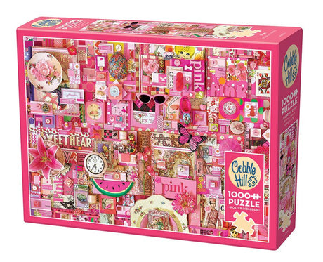 Pink 1000 Piece Puzzle by Cobble Hill Puzzles - Cobble Hill Puzzles - Jigsaw Puzzles - The Puzzle Center