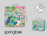 Pink Peacock Oasis 500 Piece Jigsaw Puzzle | Springbok Puzzles - Jigsaw Puzzles - The Puzzle Center