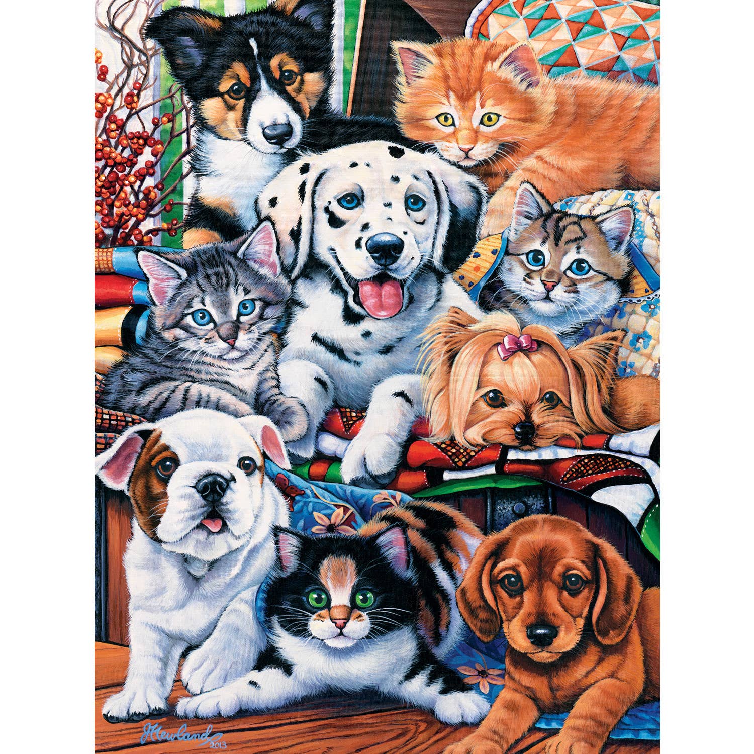 Playful Paws - Hide and Seek 300 Pc Puzzle by MasterPieces – The