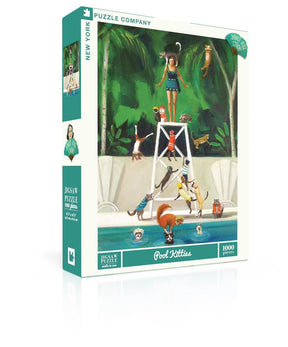 Pool Kitties 1000 Piece Jigsaw Puzzle by New York Puzzle Company - New York Puzzle Company - Jigsaw Puzzles - The Puzzle Center