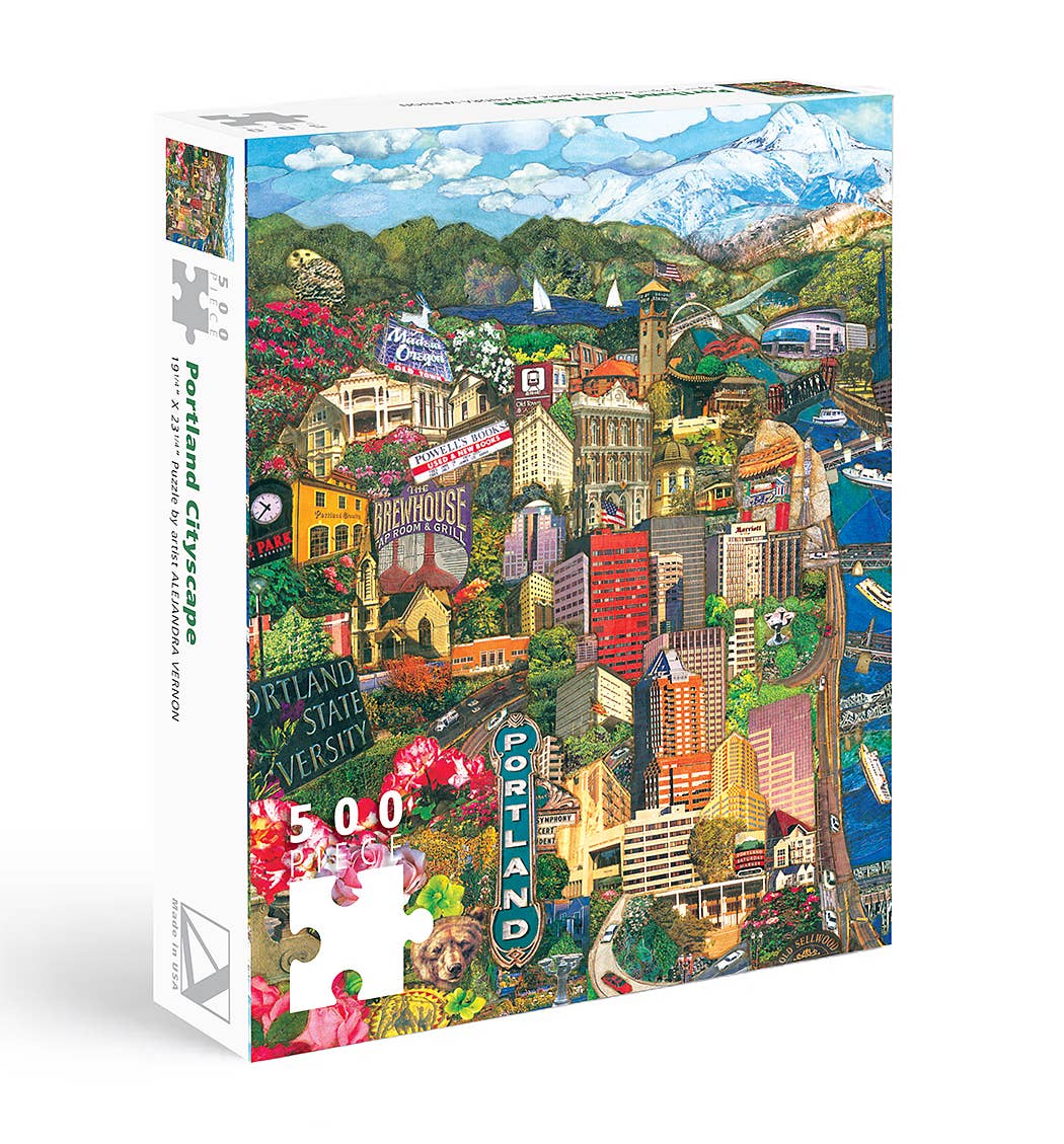 OPUS HEINZ GAPPMAYR アート　絶版　コンクリートポエトリー Portland Cityscape Puzzle | Allport Editions – The Puzzle Center