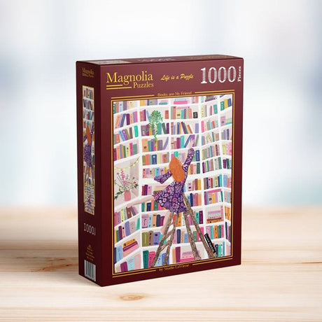Pre-Order - Books are My Friend 1000 Piece Jigsaw Puzzle | Magnolia - Jigsaw Puzzles - The Puzzle Center
