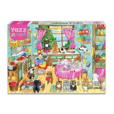 Pre-Order - Cats & Kitchen 1000 Piece Jigsaw Puzzle | Yazz - Jigsaw Puzzles - The Puzzle Center