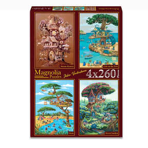 Pre-Order - Julia Vaihicheva 4 x 260 Pieces Jigsaw Puzzles | Magnolia - Jigsaw Puzzles - The Puzzle Center