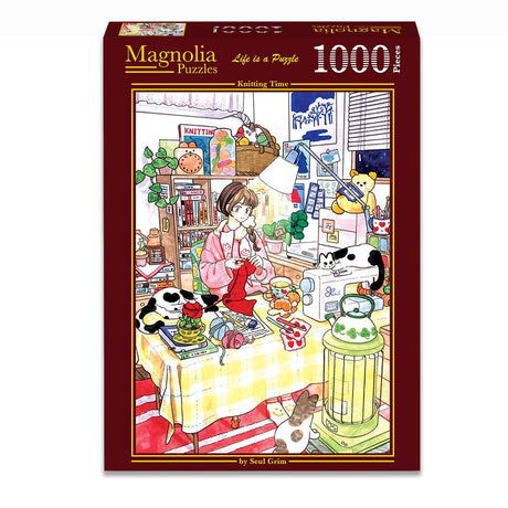 Pre-Order - Knitting Time 1000 Piece Jigsaw Puzzle | Magnolia - Jigsaw Puzzles - The Puzzle Center