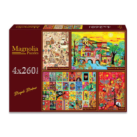Pre-Order - Magali Modoux 4 x 260 Pieces Jigsaw Puzzles | Magnolia - Jigsaw Puzzles - The Puzzle Center