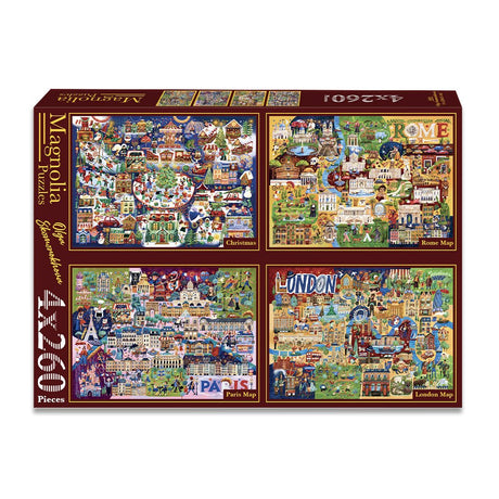 Pre-Order - Olga Skomorokhova 4 x 260 Pieces Jigsaw Puzzles | Magnolia - Jigsaw Puzzles - The Puzzle Center