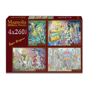 Pre-Order - Ozgur Gucuyener 4 x 260 Pieces Jigsaw Puzzles | Magnolia - Jigsaw Puzzles - The Puzzle Center