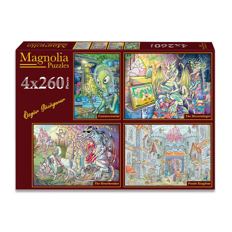 Pre-Order - Ozgur Gucuyener 4 x 260 Pieces Jigsaw Puzzles | Magnolia - Jigsaw Puzzles - The Puzzle Center