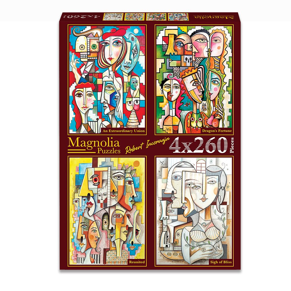 Pre-Order - Rob Incorvaja 4 x 260 Pieces Jigsaw Puzzles | Magnolia - Jigsaw Puzzles - The Puzzle Center