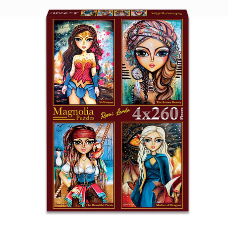 Pre-Order - Romi Lerda (4) 4 x 260 Pieces Jigsaw Puzzles | Magnolia - Jigsaw Puzzles - The Puzzle Center