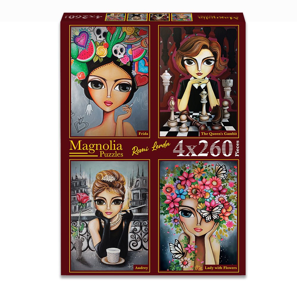 Pre-Order - Romi Lerda (5) 4 x 260 Pieces Jigsaw Puzzles | Magnolia - Jigsaw Puzzles - The Puzzle Center