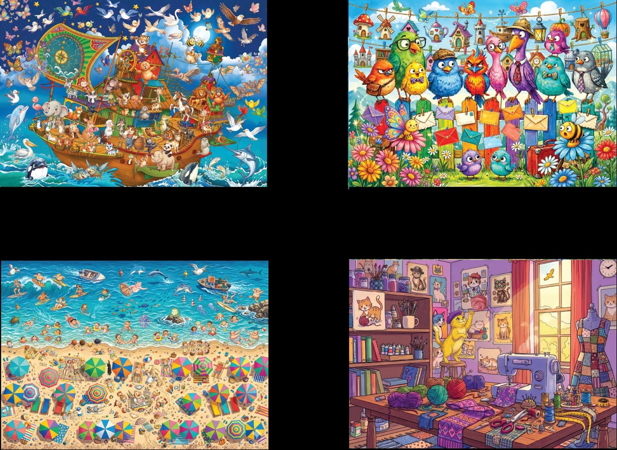 Pre-Order - Serhat Filiz (1) 4 x 260 Pieces Jigsaw Puzzles | Magnolia - Jigsaw Puzzles - The Puzzle Center