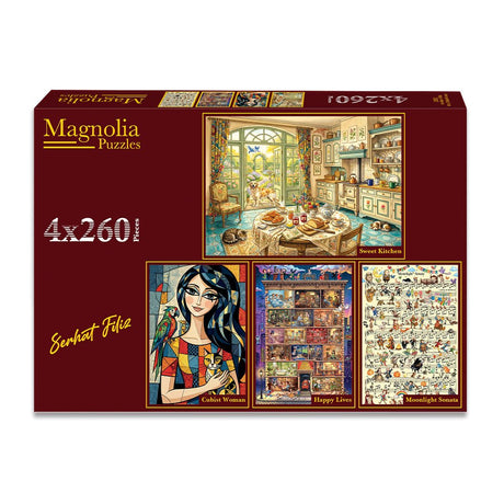 Pre-Order - Serhat Filiz (2) 4 x 260 Pieces Jigsaw Puzzles | Magnolia - Jigsaw Puzzles - The Puzzle Center