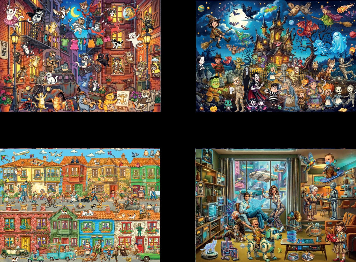 Pre-Order - Serhat Filiz (3) 4 x 260 Pieces Jigsaw Puzzles | Magnolia - Jigsaw Puzzles - The Puzzle Center